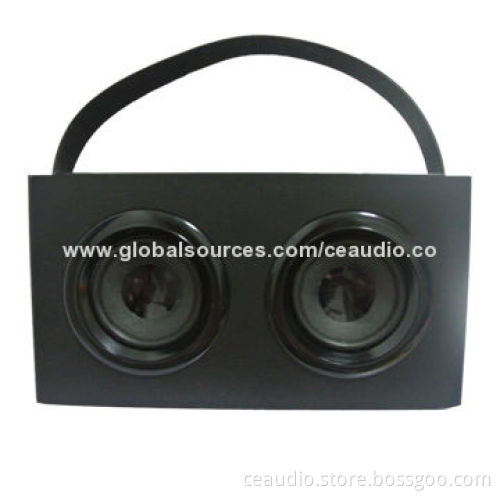 Boombox Bluetooth Speaker, Stereo, Wood, Handsfree, Aux-in, Passive Bass